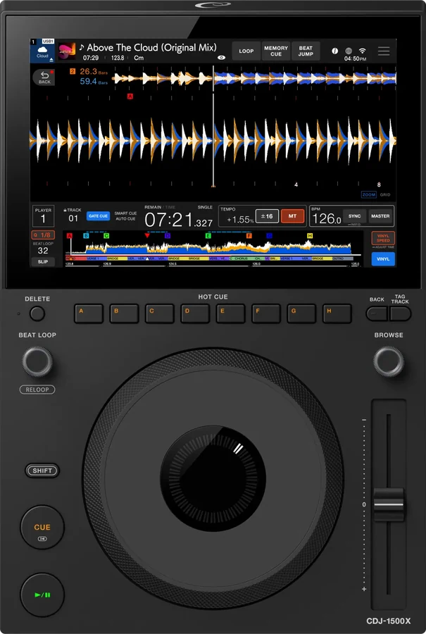 AlphaTheta CDJ-1500X, reproductor DJ con pantalla táctil de 10,1 pulgadas