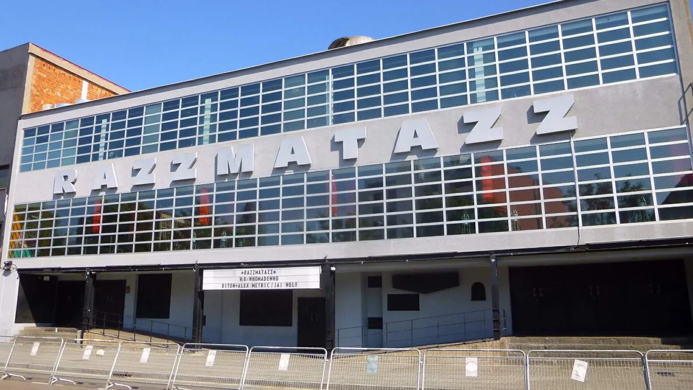 Fachada de Razzmatazz, en el Poblenou de Barcelona