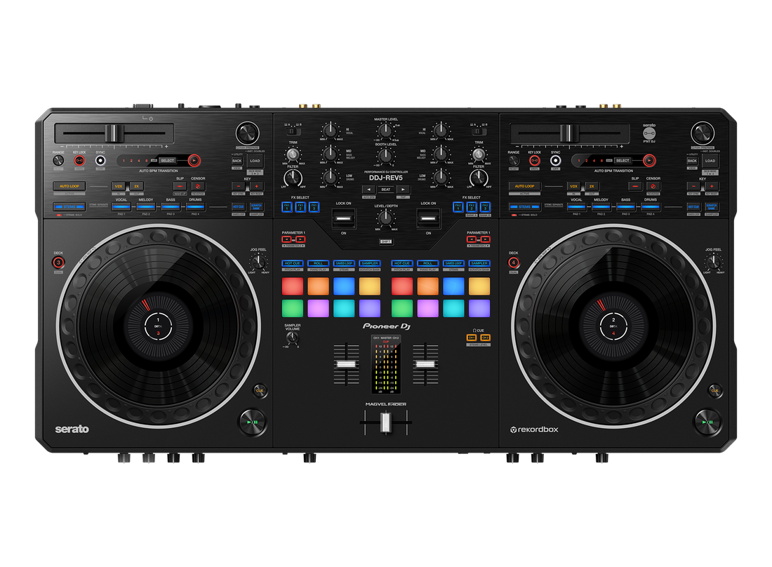 Controladora Pioneer DDJ-REV5 con jog wheels grandes