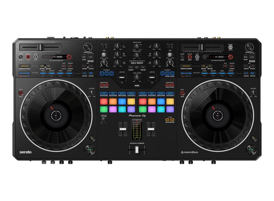 Controladora Pioneer DDJ-REV5 con jog wheels grandes